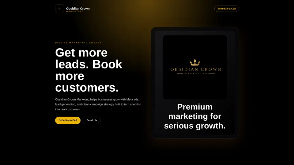 Homepage snapshot at launch