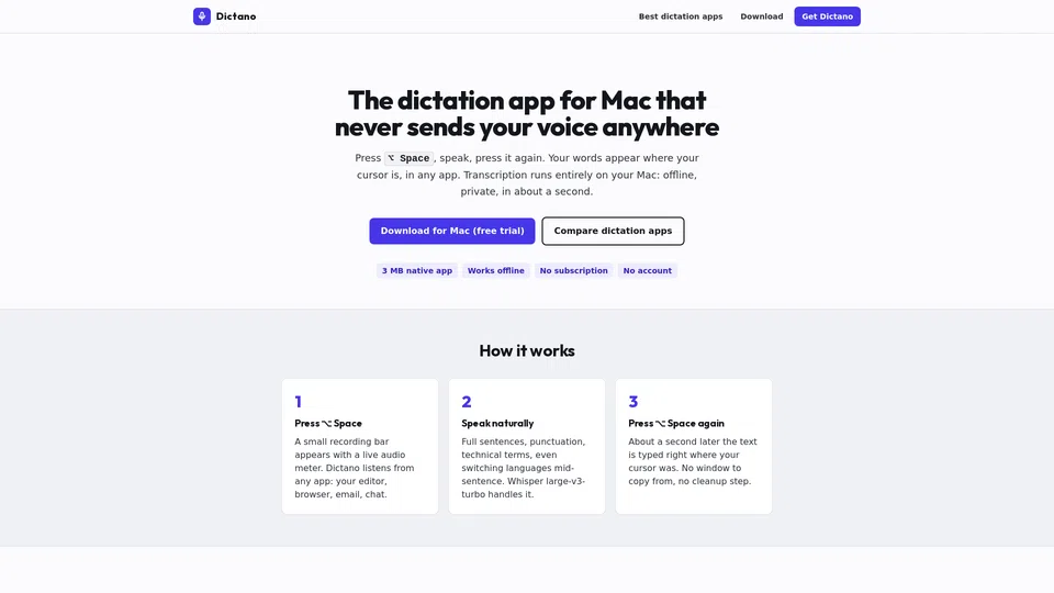 Homepage snapshot at launch