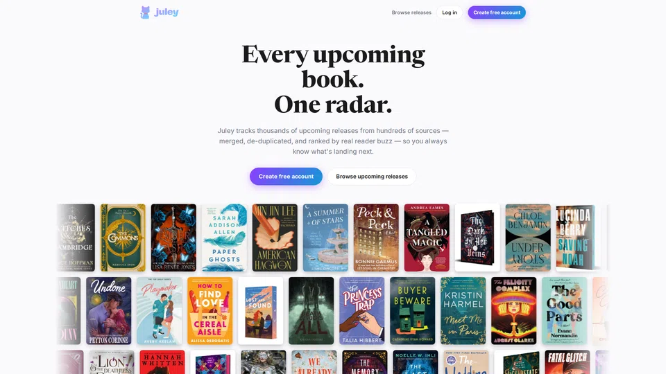 Homepage snapshot at launch