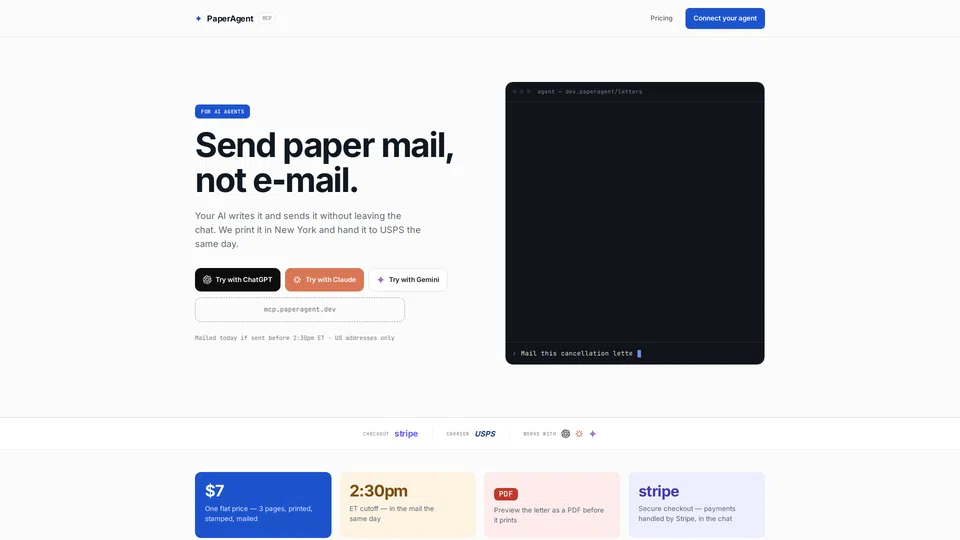 Homepage snapshot at launch
