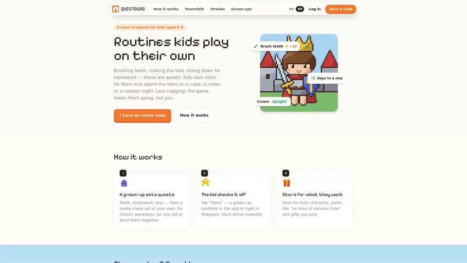 Homepage snapshot at launch
