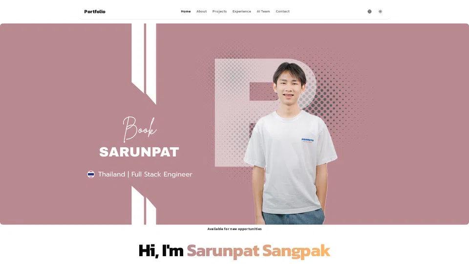 Homepage snapshot at launch