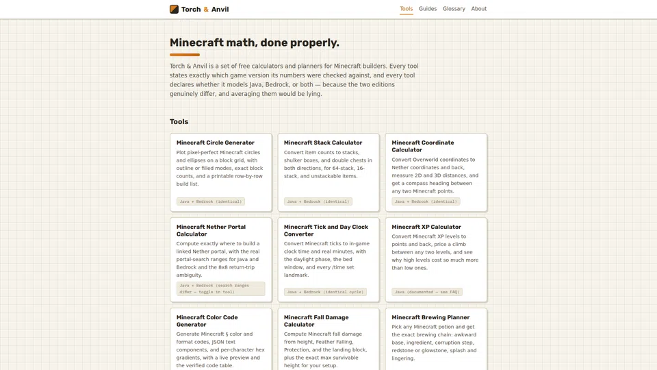 Homepage snapshot at launch