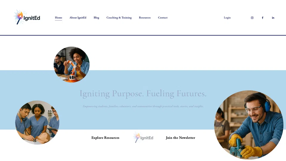 Homepage snapshot at launch