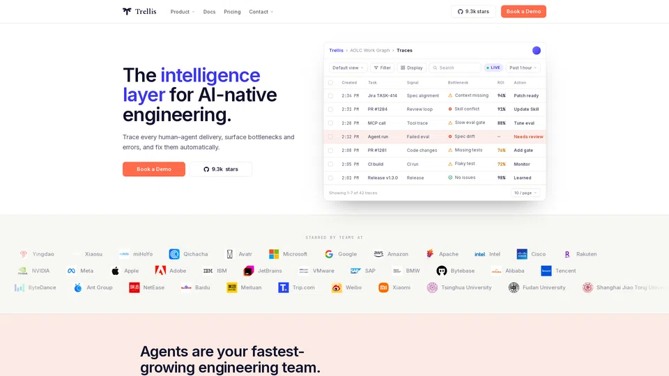 Homepage snapshot at launch