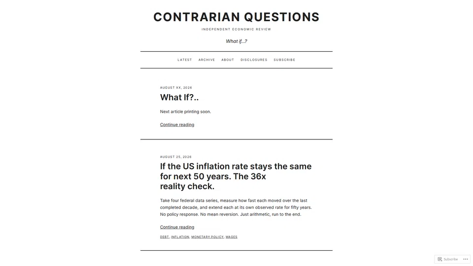 Homepage snapshot at launch