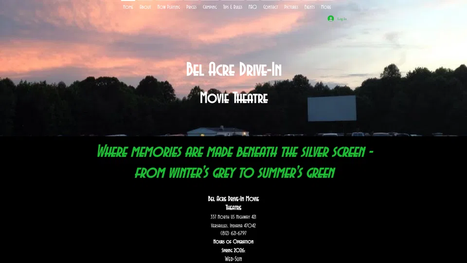 Homepage snapshot at launch