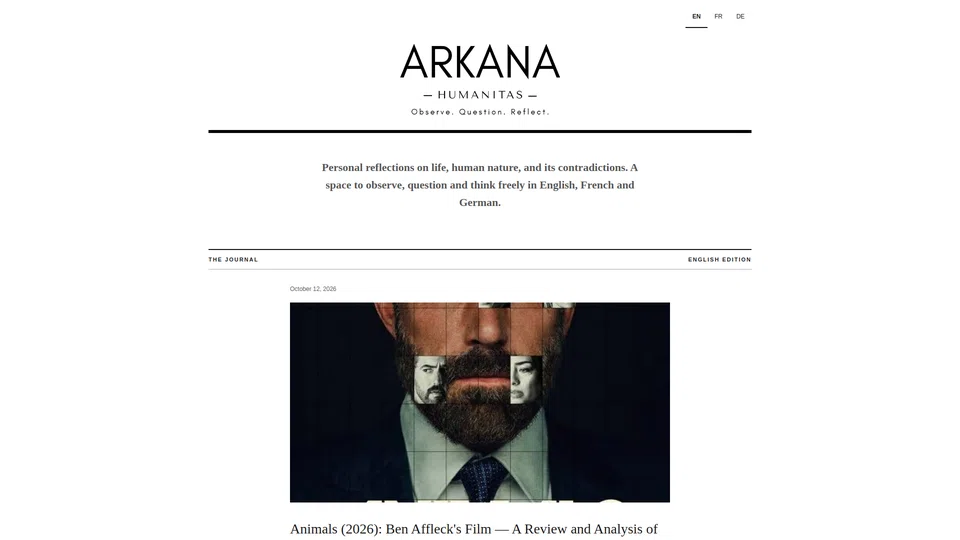 Homepage snapshot at launch