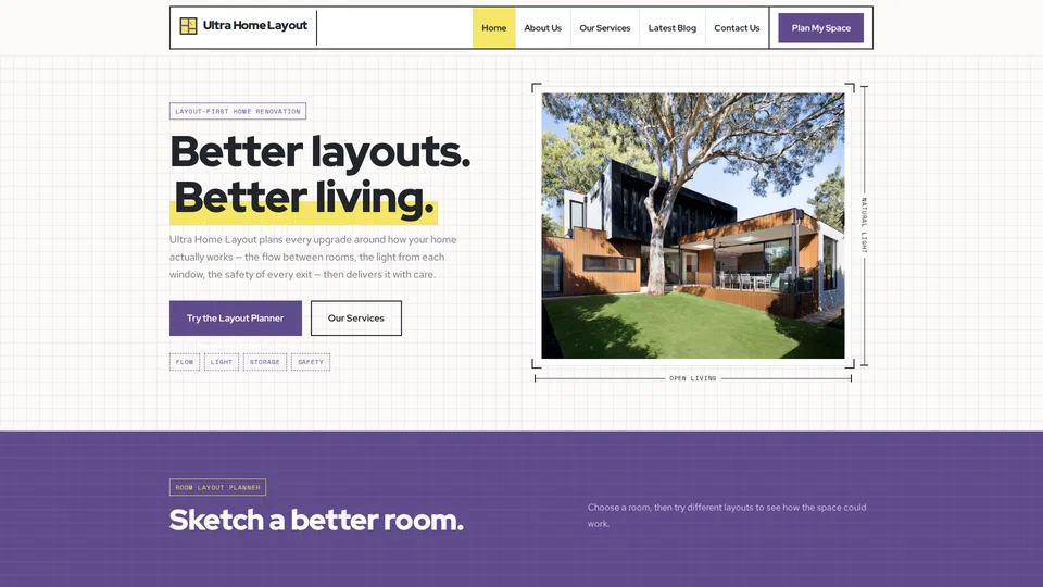 Homepage snapshot at launch