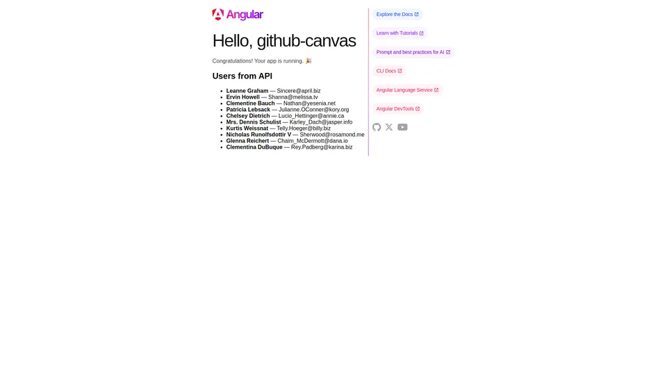 Homepage snapshot at launch