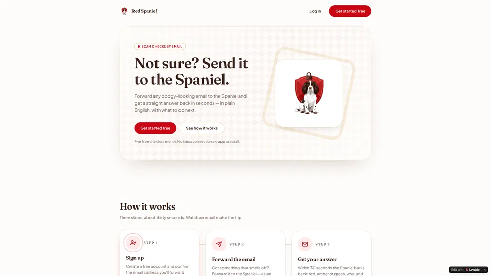 Homepage snapshot at launch