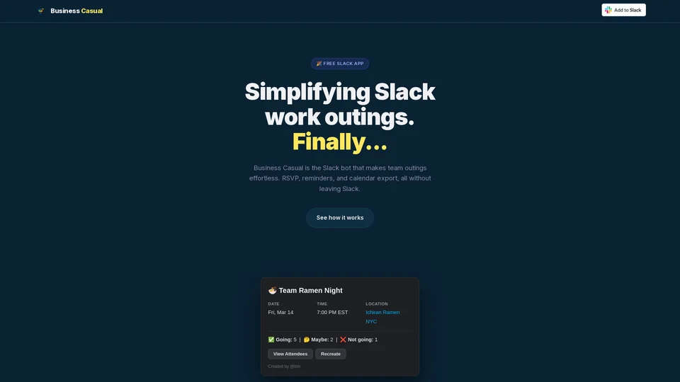 Homepage snapshot at launch