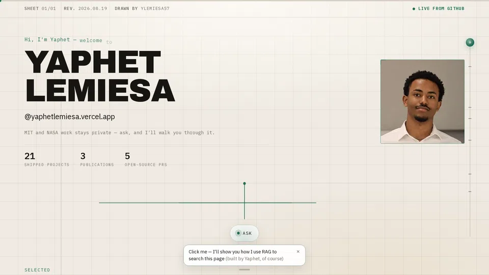 Homepage snapshot at launch