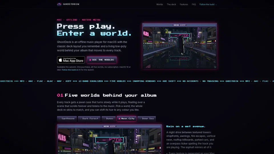 Homepage snapshot at launch