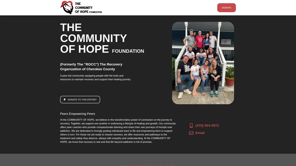 Homepage snapshot at launch