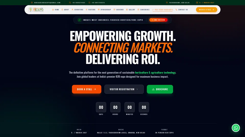 Homepage snapshot at launch