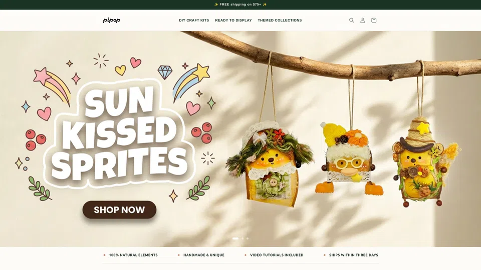 Homepage snapshot at launch