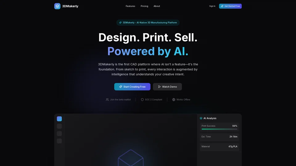 Homepage snapshot at launch