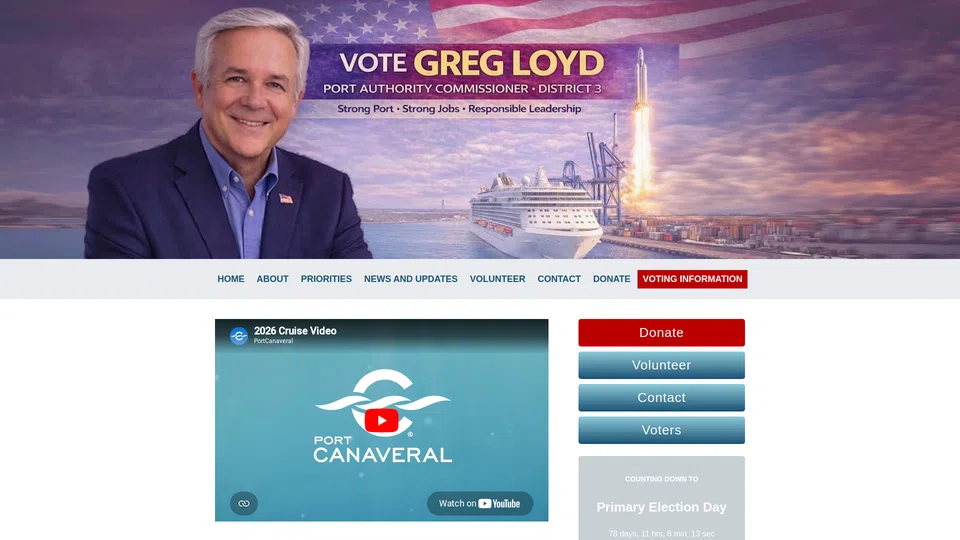 Homepage snapshot at launch