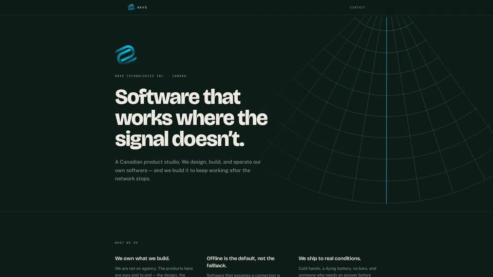 Homepage snapshot at launch