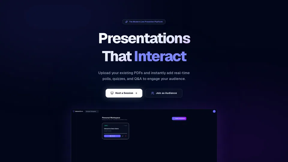 Homepage snapshot at launch