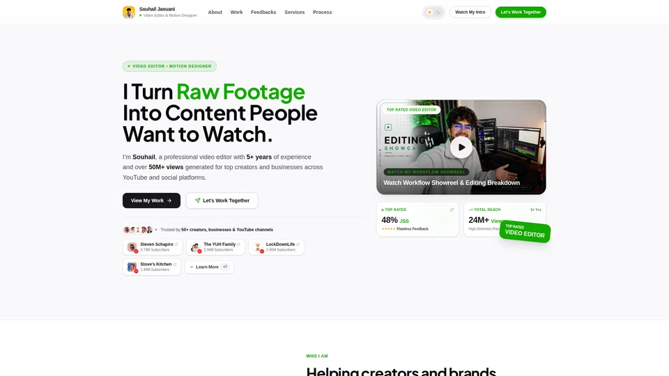 Homepage snapshot at launch
