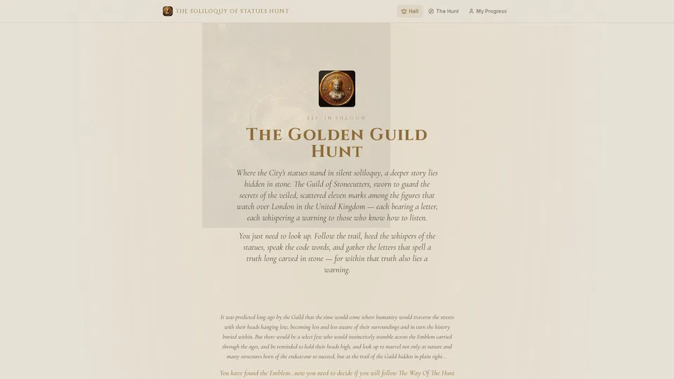 Homepage snapshot at launch
