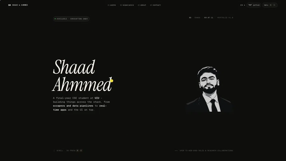 Homepage snapshot at launch