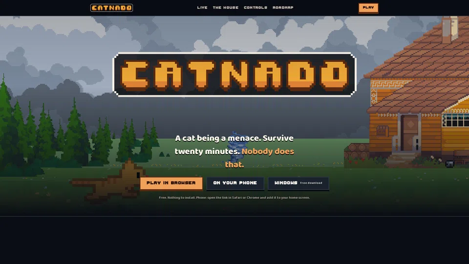 Homepage snapshot at launch