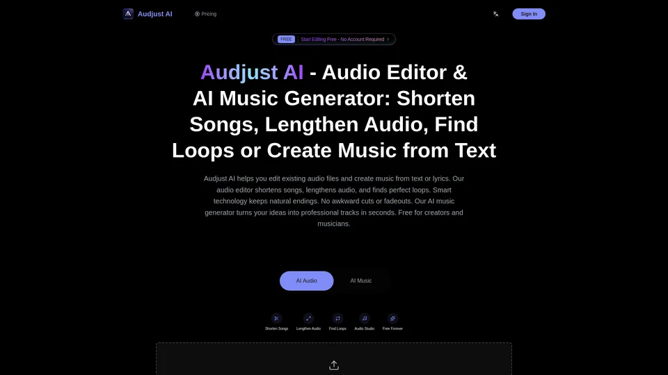 Homepage snapshot at launch