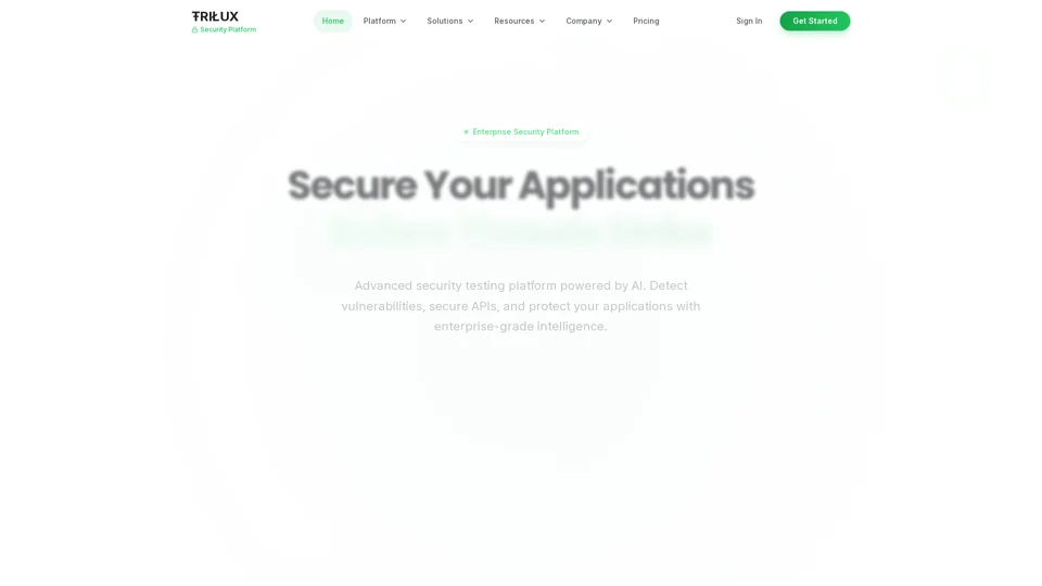 Homepage snapshot at launch