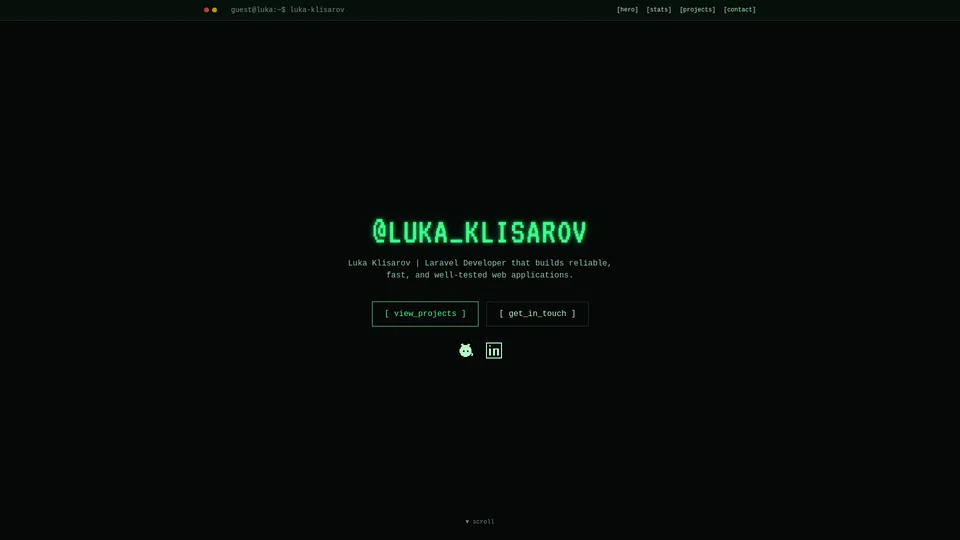 Homepage snapshot at launch