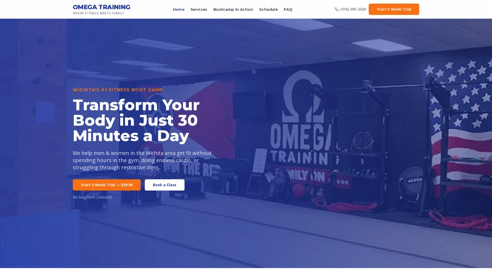 Homepage snapshot at launch