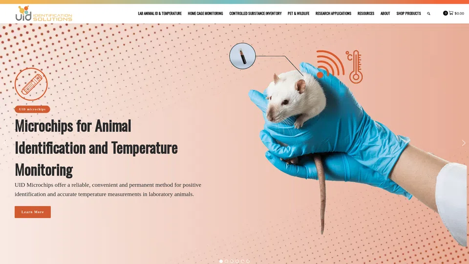 Homepage snapshot at launch