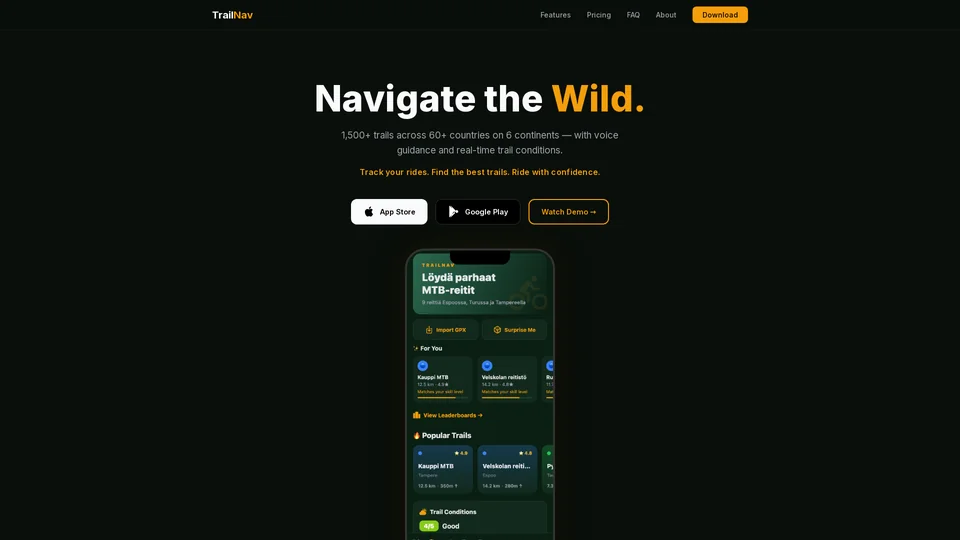 Homepage snapshot at launch