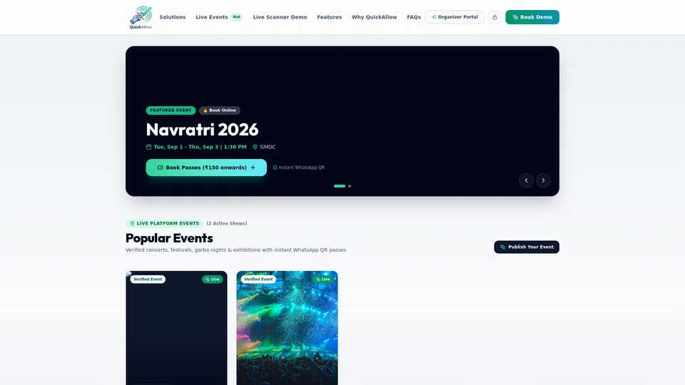 Homepage snapshot at launch