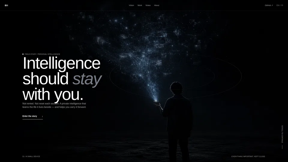 Homepage snapshot at launch