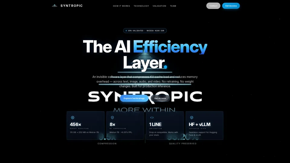 Homepage snapshot at launch