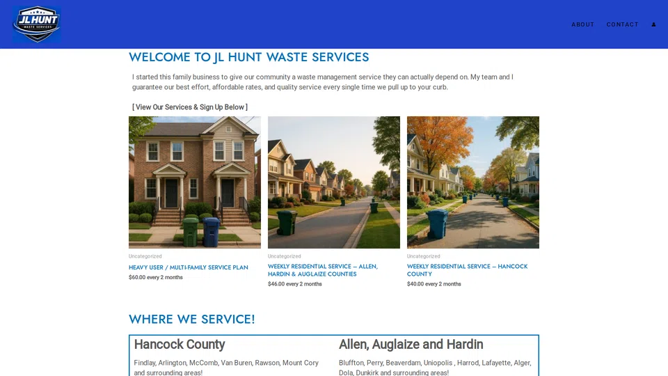 Homepage snapshot at launch