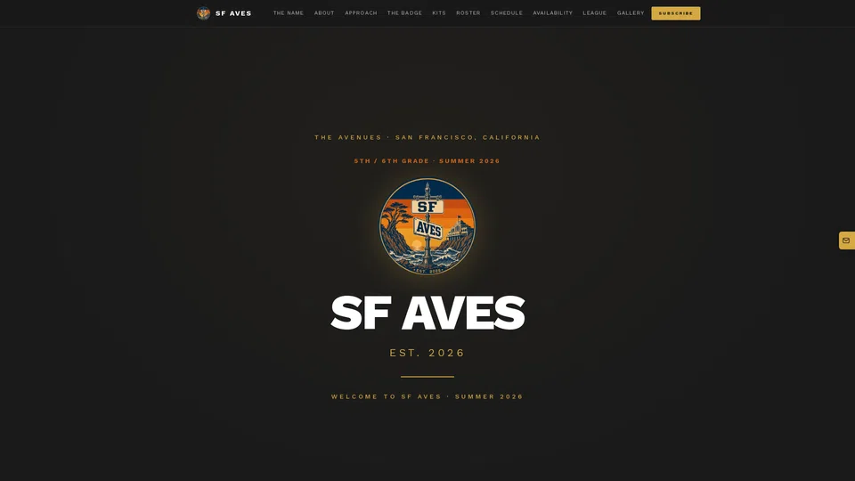 Homepage snapshot at launch