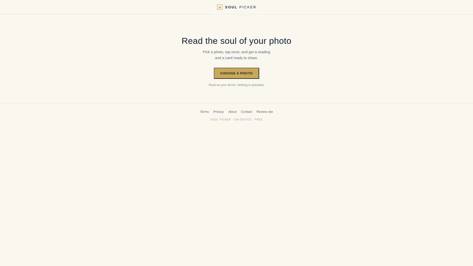 Homepage snapshot at launch