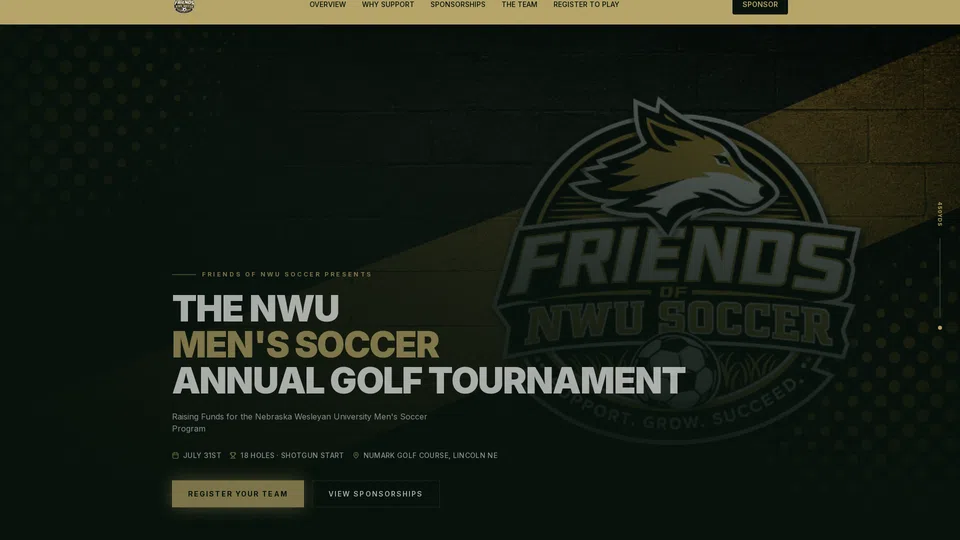 Homepage snapshot at launch