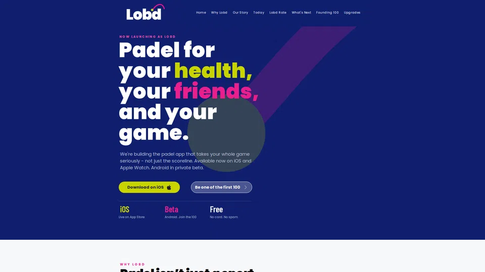 Homepage snapshot at launch