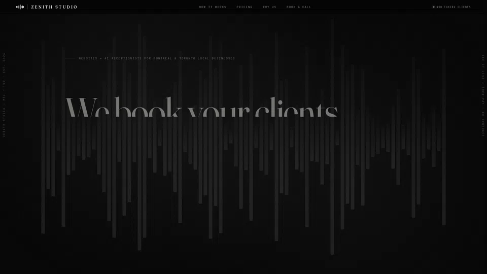 Homepage snapshot at launch