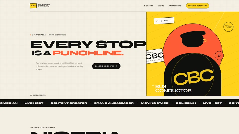 Homepage snapshot at launch