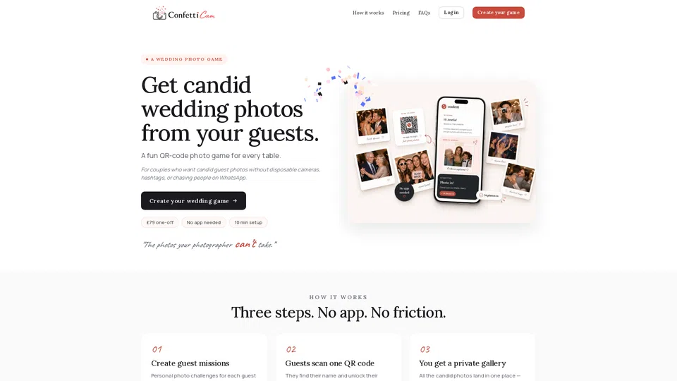 Homepage snapshot at launch