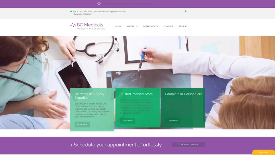 Homepage snapshot at launch