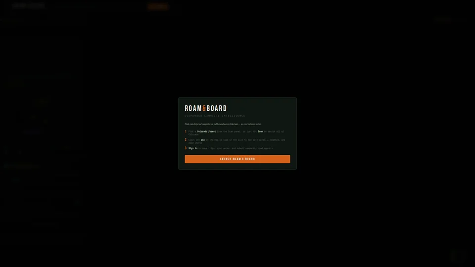 Homepage snapshot at launch