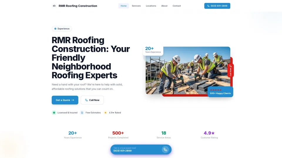 Homepage snapshot at launch