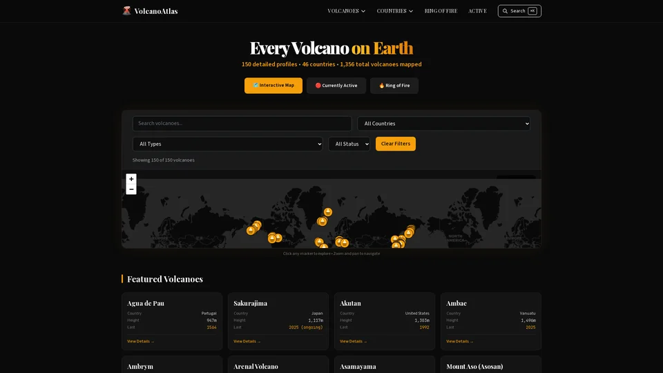 Homepage snapshot at launch